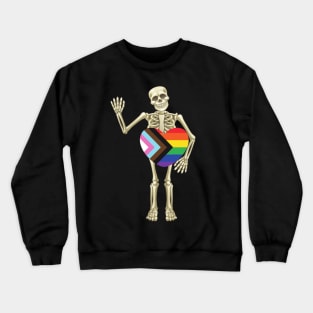 Diversity Pride Love Skeleton Heart Crewneck Sweatshirt